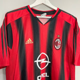 Shop 2004/05 AC MILAN MALDINI #3 HOME SHIRT (L) ADIDAS, classic football shirts, vintage football shirts & retro soccer jerseys at Cult Kits