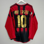 Shop 2004/05 AC MILAN RUI COSTA #10 C/L L/S HOME SHIRT (M) ADIDAS, classic football shirts, vintage football shirts & retro soccer jerseys at Cult Kits