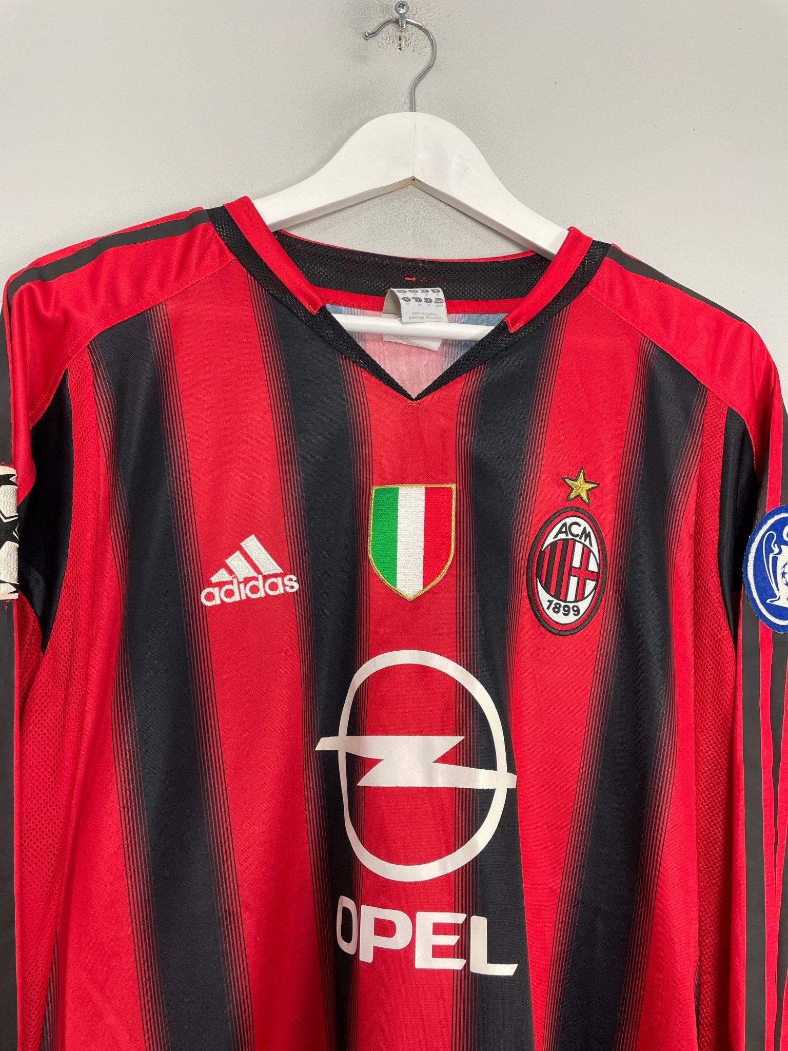 2004/05 AC MILAN RUI COSTA #10 C/L L/S HOME SHIRT (M) ADIDAS