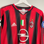 Shop 2004/05 AC MILAN RUI COSTA #10 C/L L/S HOME SHIRT (M) ADIDAS, classic football shirts, vintage football shirts & retro soccer jerseys at Cult Kits