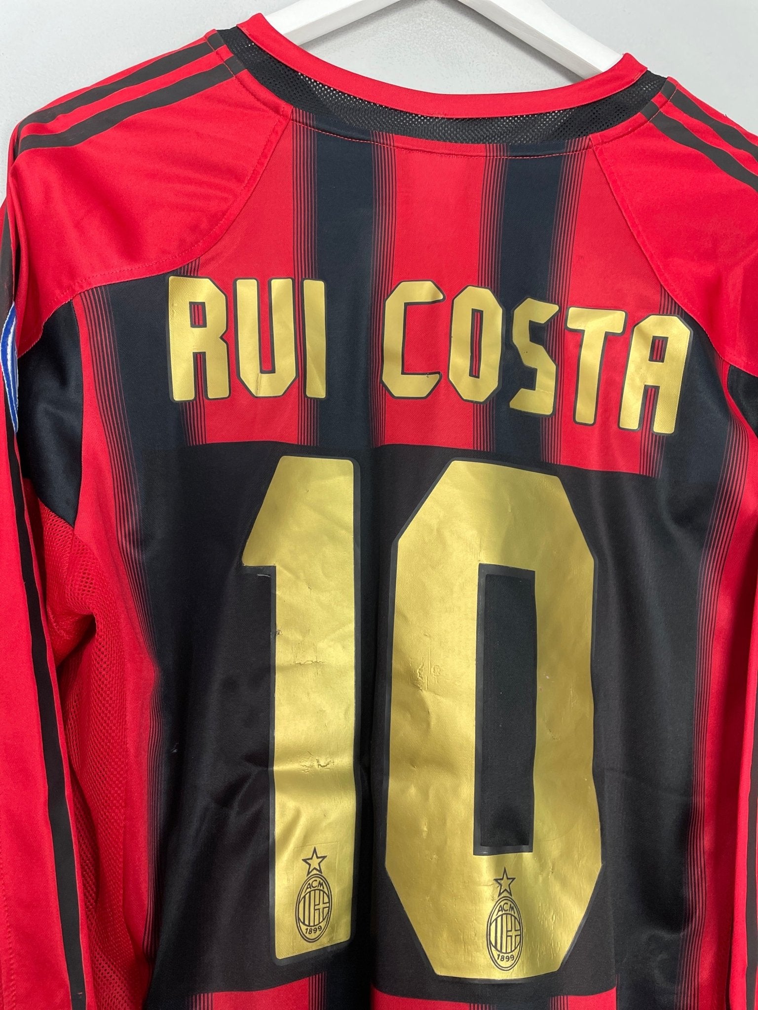 2004/05 AC MILAN RUI COSTA #10 C/L L/S HOME SHIRT (M) ADIDAS