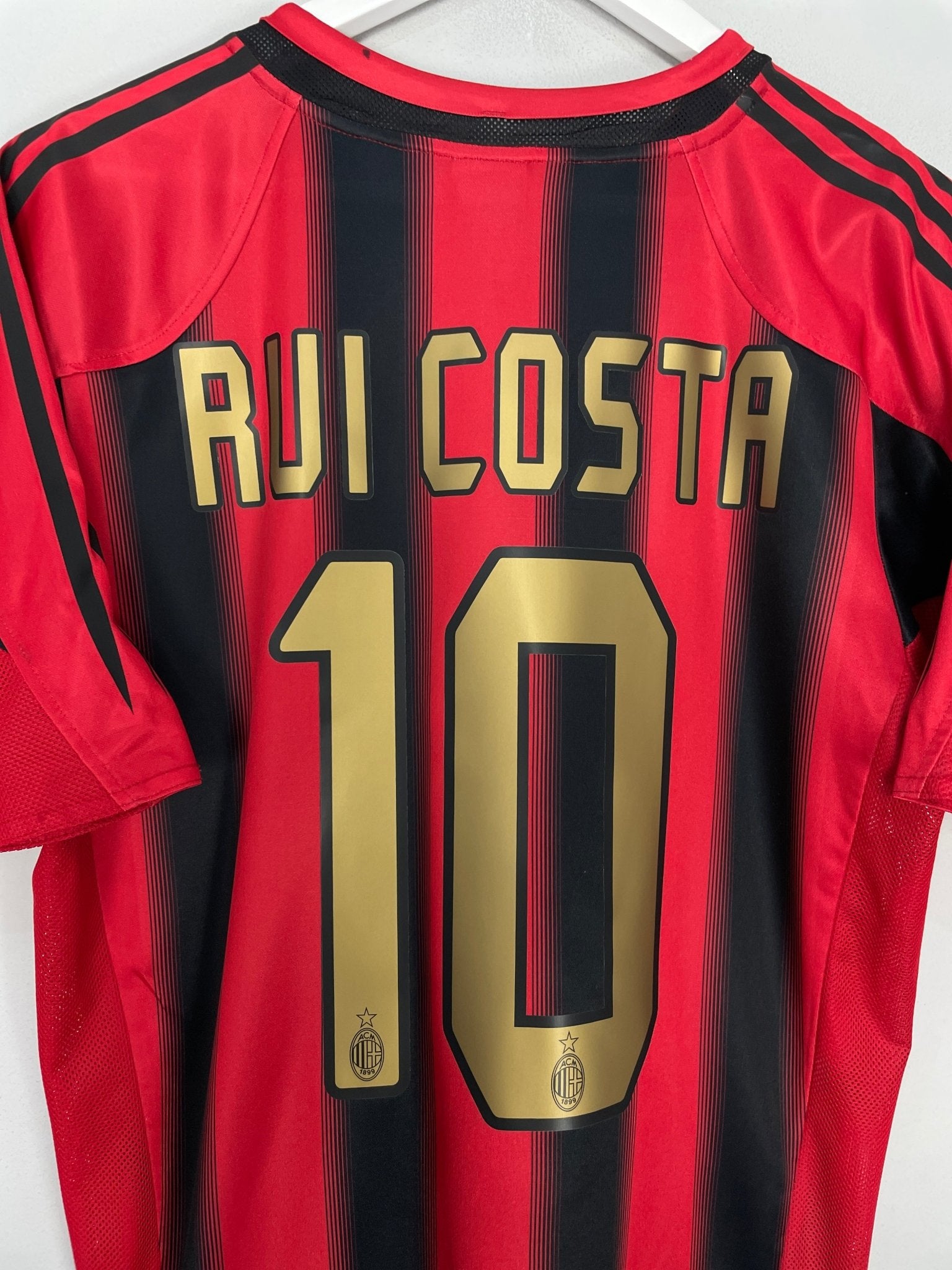 Shop 2004/05 AC MILAN RUI COSTA #10 HOME SHIRT (L) ADIDAS, classic football shirts, vintage football shirts & retro soccer jerseys at Cult Kits
