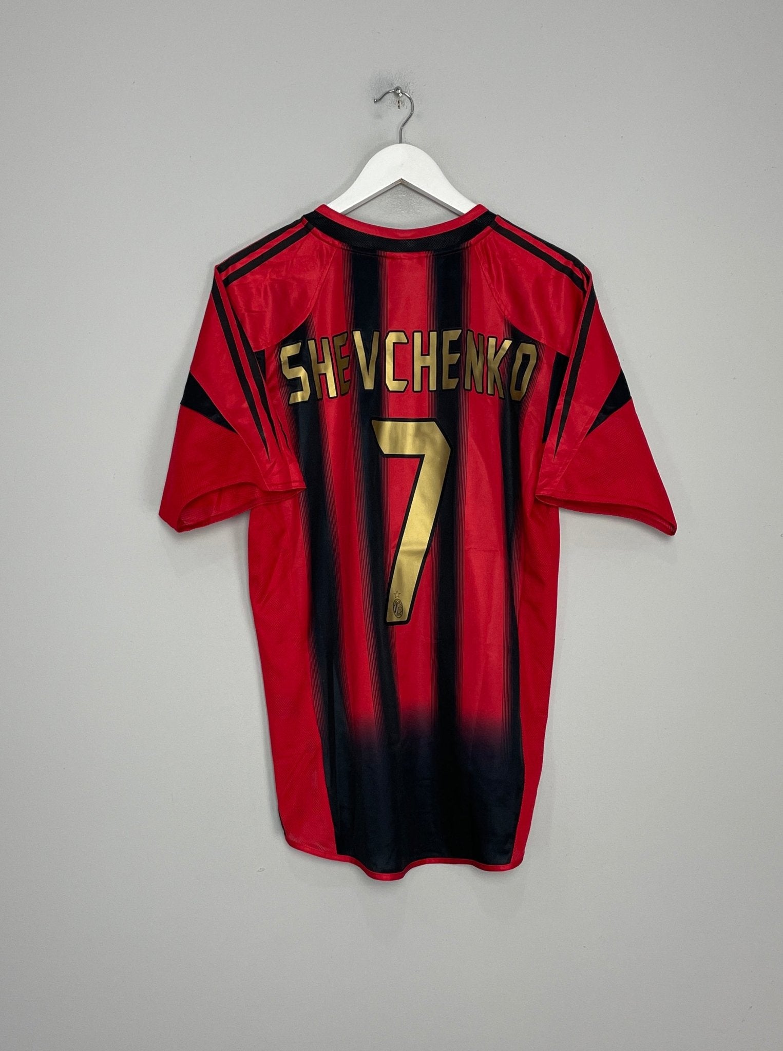 Shop 2004/05 AC MILAN SHEVCHENKO #7 HOME SHIRT (M) ADIDAS, classic football shirts, vintage football shirts & retro soccer jerseys at Cult Kits