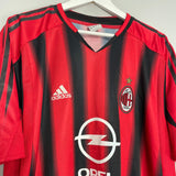Shop 2004/05 AC MILAN SHEVCHENKO #7 HOME SHIRT (XL) ADIDAS, classic football shirts, vintage football shirts & retro soccer jerseys at Cult Kits