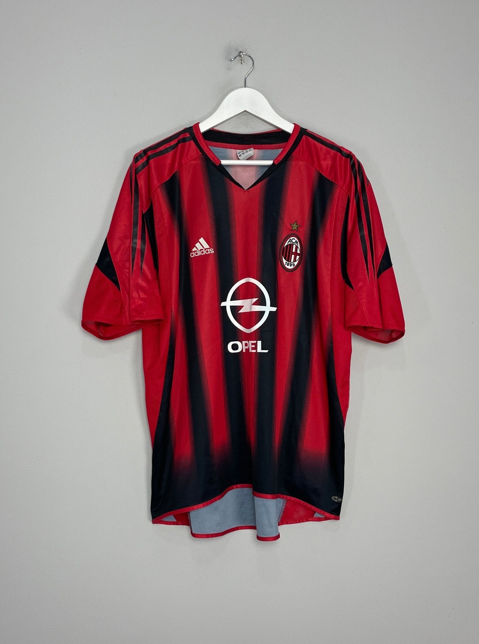 Shop 2004/05 AC MILAN SHEVCHENKO #7 HOME SHIRT (XL) ADIDAS, classic football shirts, vintage football shirts & retro soccer jerseys at Cult Kits