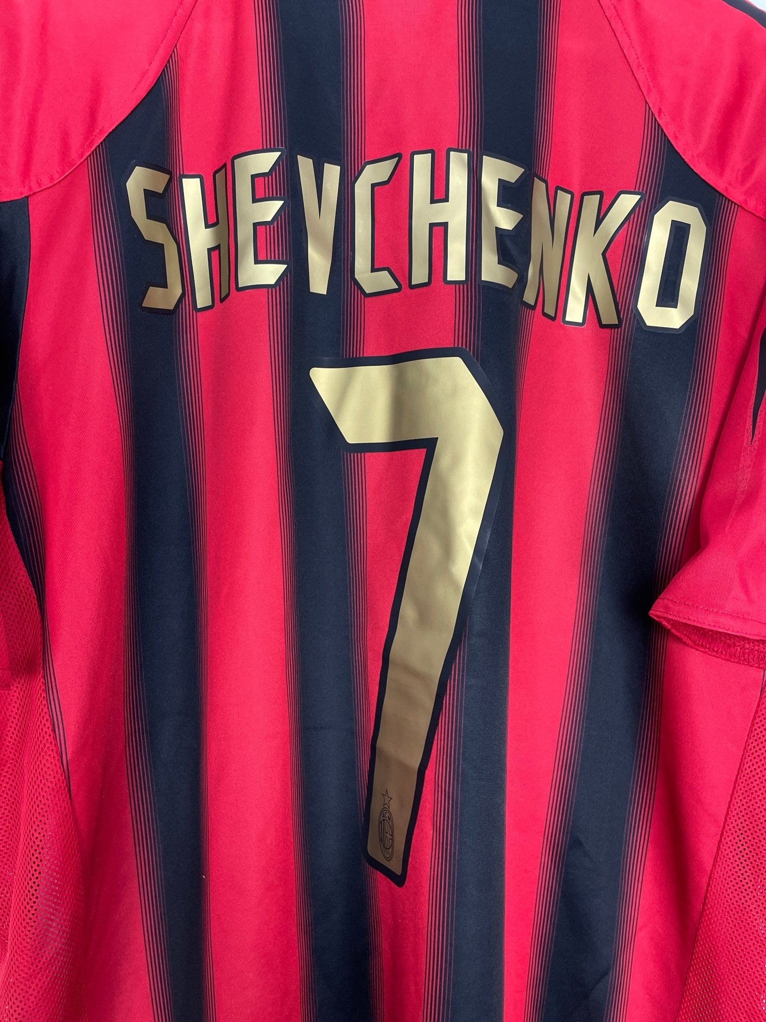 Shop 2004/05 AC MILAN SHEVCHENKO #7 HOME SHIRT (XL) ADIDAS, classic football shirts, vintage football shirts & retro soccer jerseys at Cult Kits