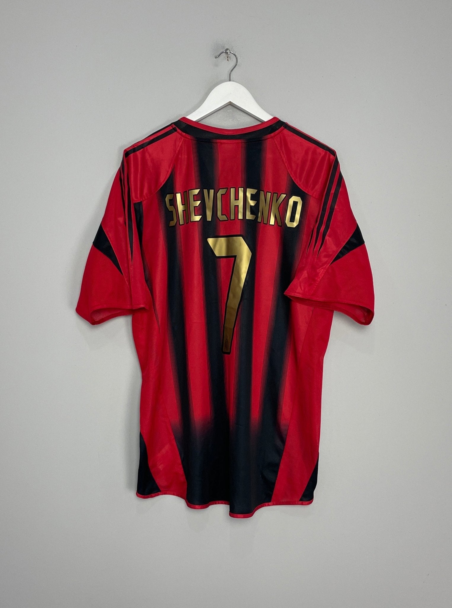 Shop 2004/05 AC MILAN SHEVCHENKO #7 HOME SHIRT (XL) ADIDAS, classic football shirts, vintage football shirts & retro soccer jerseys at Cult Kits