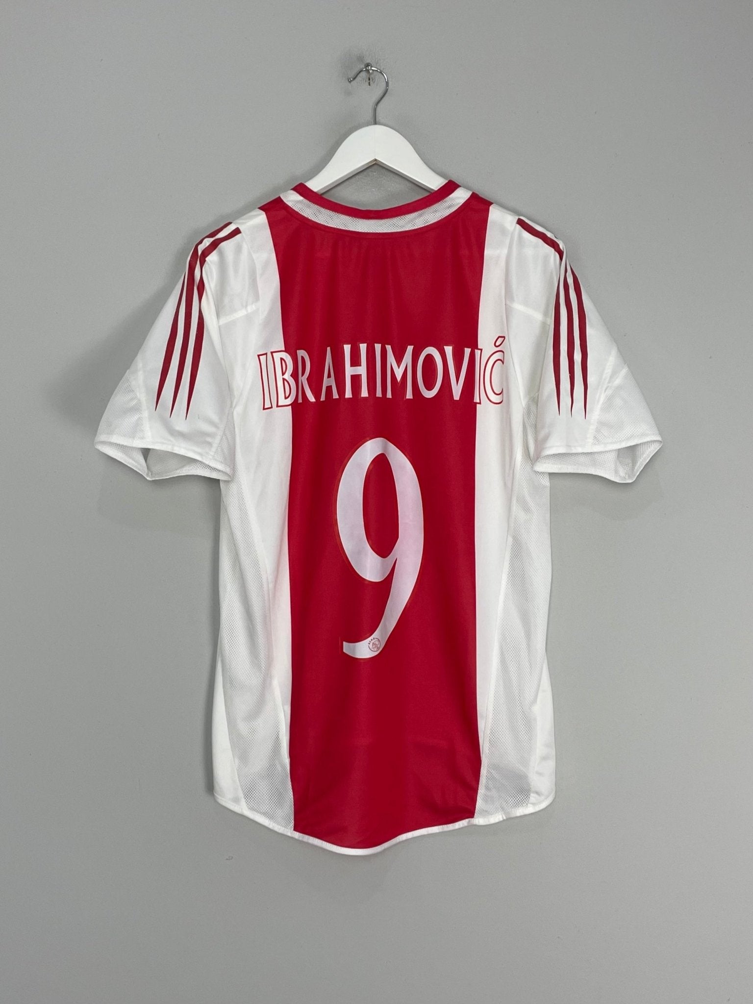 Shop 2004/05 AJAX IBRAHIMOVIC #9 HOME SHIRT (S) ADIDAS, classic football shirts, vintage football shirts & retro soccer jerseys at Cult Kits