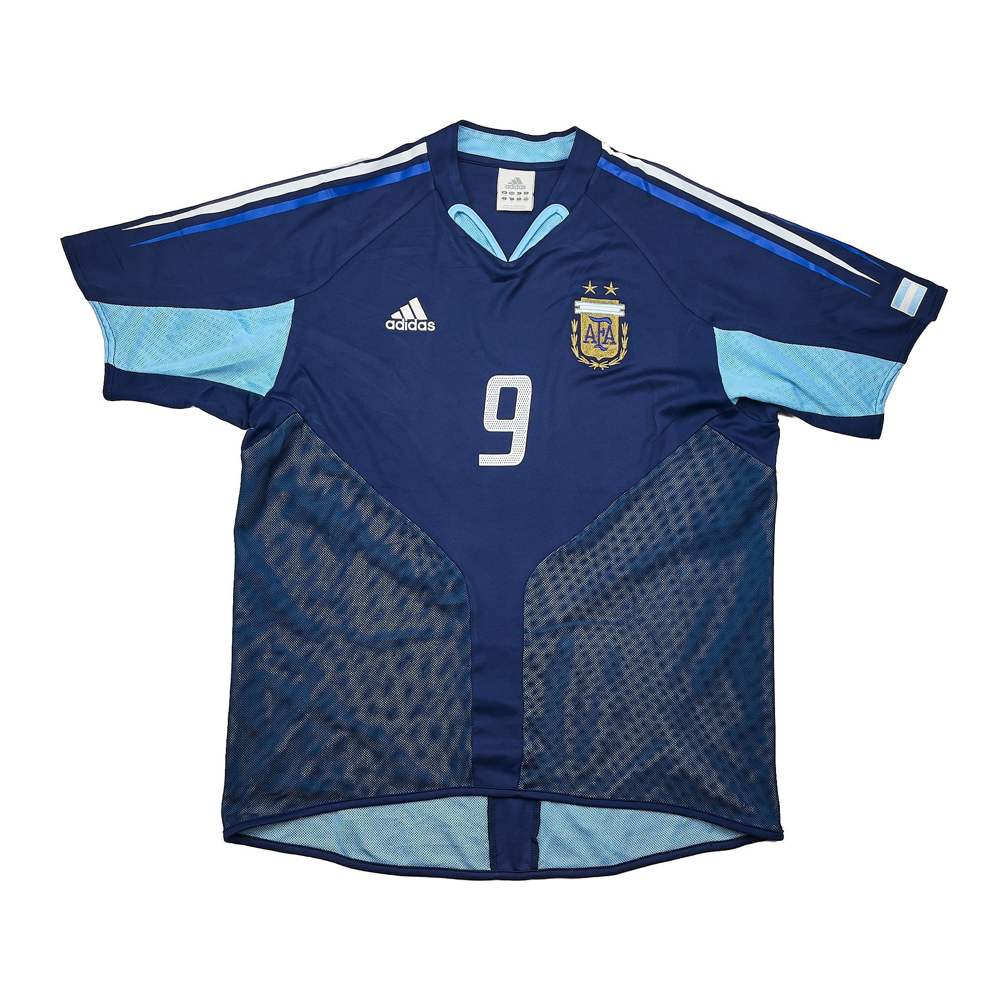 Buy 2004/05 Argentina Batistuta 9 Away Shirt (L) Adidas ~ Free worldwide shipping ~ Authentic Vintage Football Shirts from Cult Kits