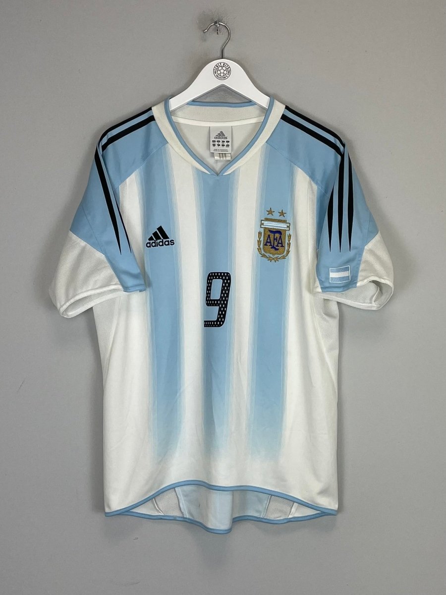 2004/05 ARGENTINA BATISTUTA 9 HOME SHIRT (M) ADIDAS - Cult Kits - Medium - Buy Vintage Football Shirts, Authentic Retro Football Shirts For Sale, Classic Football Shirts & Soccer Jersey