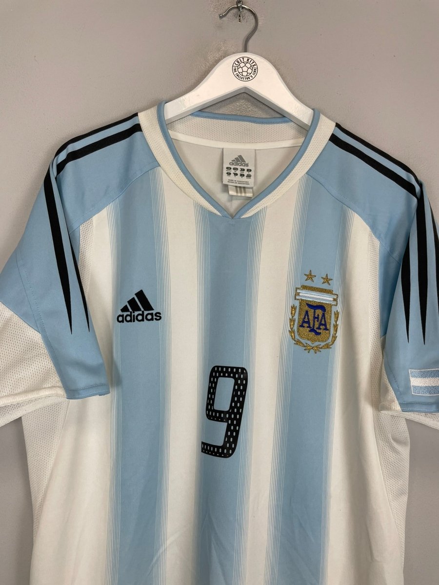 2004/05 ARGENTINA BATISTUTA 9 HOME SHIRT (M) ADIDAS - Cult Kits - Medium - Buy Vintage Football Shirts, Authentic Retro Football Shirts For Sale, Classic Football Shirts & Soccer Jersey