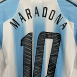 Shop 2004/05 ARGENTINA MARADONA #10 HOME SHIRT (M) ADIDAS, classic football shirts, vintage football shirts & retro soccer jerseys at Cult Kits