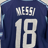 Shop 2004/05 ARGENTINA MESSI #18 AWAY SHIRT (L) ADIDAS, classic football shirts, vintage football shirts & retro soccer jerseys at Cult Kits