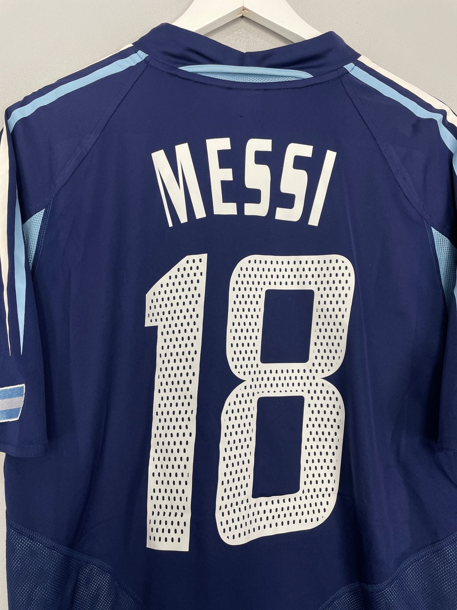 Shop 2004/05 ARGENTINA MESSI #18 AWAY SHIRT (L) ADIDAS, classic football shirts, vintage football shirts & retro soccer jerseys at Cult Kits