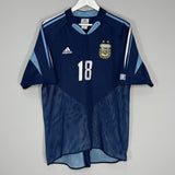 Shop 2004/05 ARGENTINA MESSI #18 AWAY SHIRT (L) ADIDAS, classic football shirts, vintage football shirts & retro soccer jerseys at Cult Kits