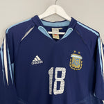 Shop 2004/05 ARGENTINA MESSI #18 AWAY SHIRT (L) ADIDAS, classic football shirts, vintage football shirts & retro soccer jerseys at Cult Kits