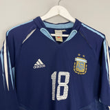 Shop 2004/05 ARGENTINA MESSI #18 AWAY SHIRT (L) ADIDAS, classic football shirts, vintage football shirts & retro soccer jerseys at Cult Kits
