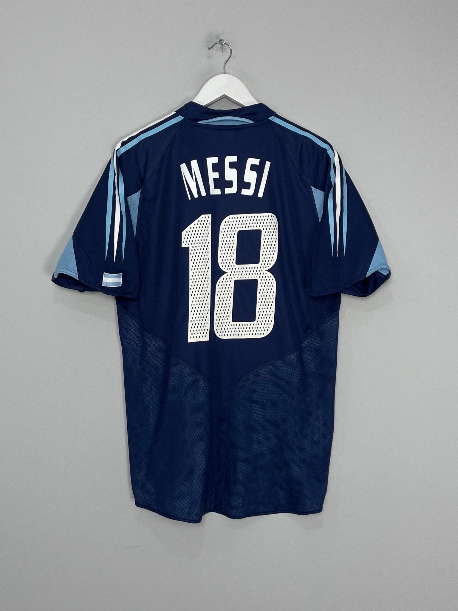 Shop 2004/05 ARGENTINA MESSI #18 AWAY SHIRT (L) ADIDAS, classic football shirts, vintage football shirts & retro soccer jerseys at Cult Kits
