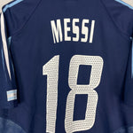 Shop 2004/05 ARGENTINA MESSI #18 AWAY SHIRT (L) ADIDAS, classic football shirts, vintage football shirts & retro soccer jerseys at Cult Kits