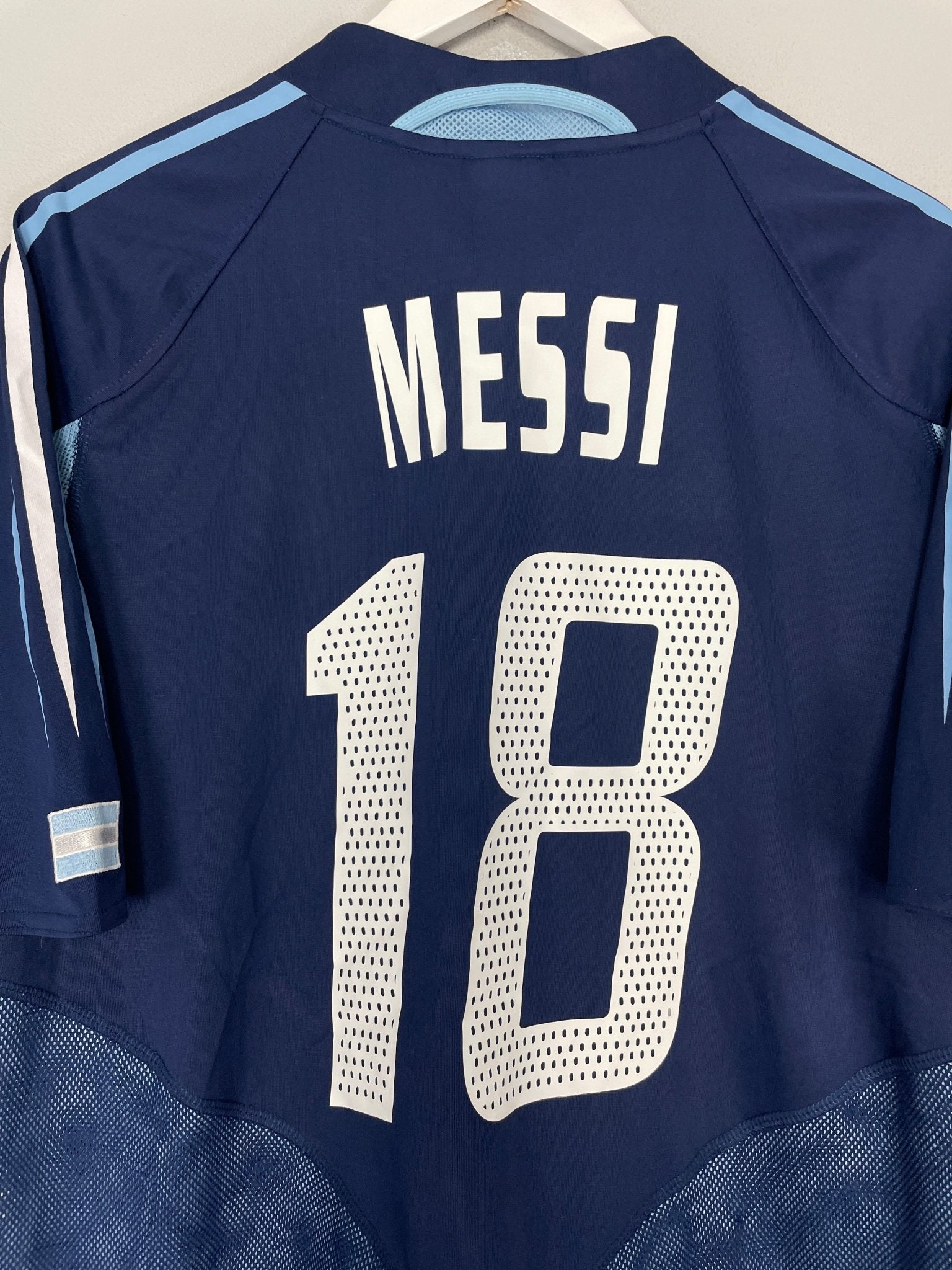 Shop 2004/05 ARGENTINA MESSI #18 AWAY SHIRT (L) ADIDAS, classic football shirts, vintage football shirts & retro soccer jerseys at Cult Kits