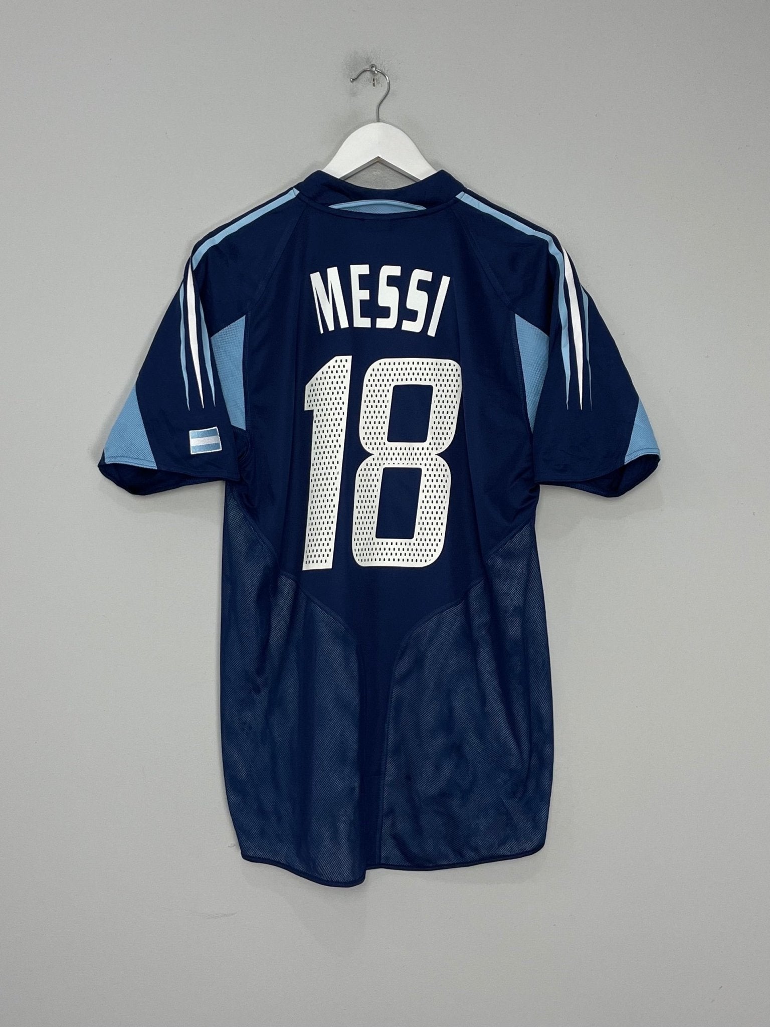 Shop 2004/05 ARGENTINA MESSI #18 AWAY SHIRT (M) ADIDAS, classic football shirts, vintage football shirts & retro soccer jerseys at Cult Kits