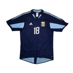 Buy 2004/05 Argentina Messi 18 Away Shirt (M) Adidas ~ Free worldwide shipping ~ Authentic Vintage Football Shirts from Cult Kits