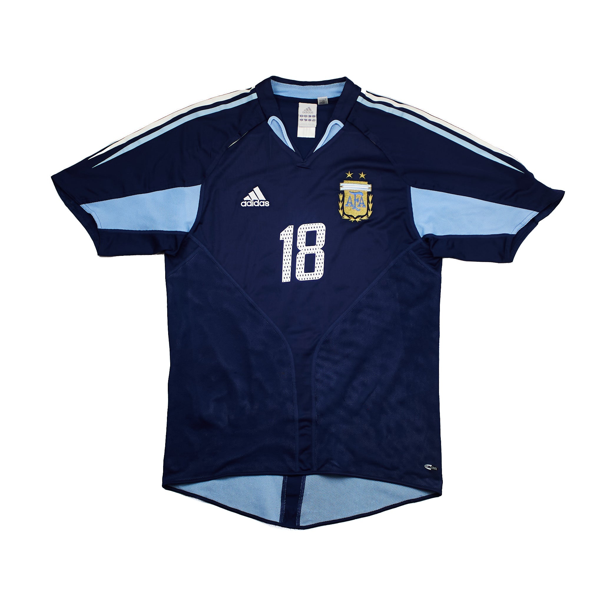 Buy 2004/05 Argentina Messi 18 Away Shirt (M) Adidas ~ Free worldwide shipping ~ Authentic Vintage Football Shirts from Cult Kits