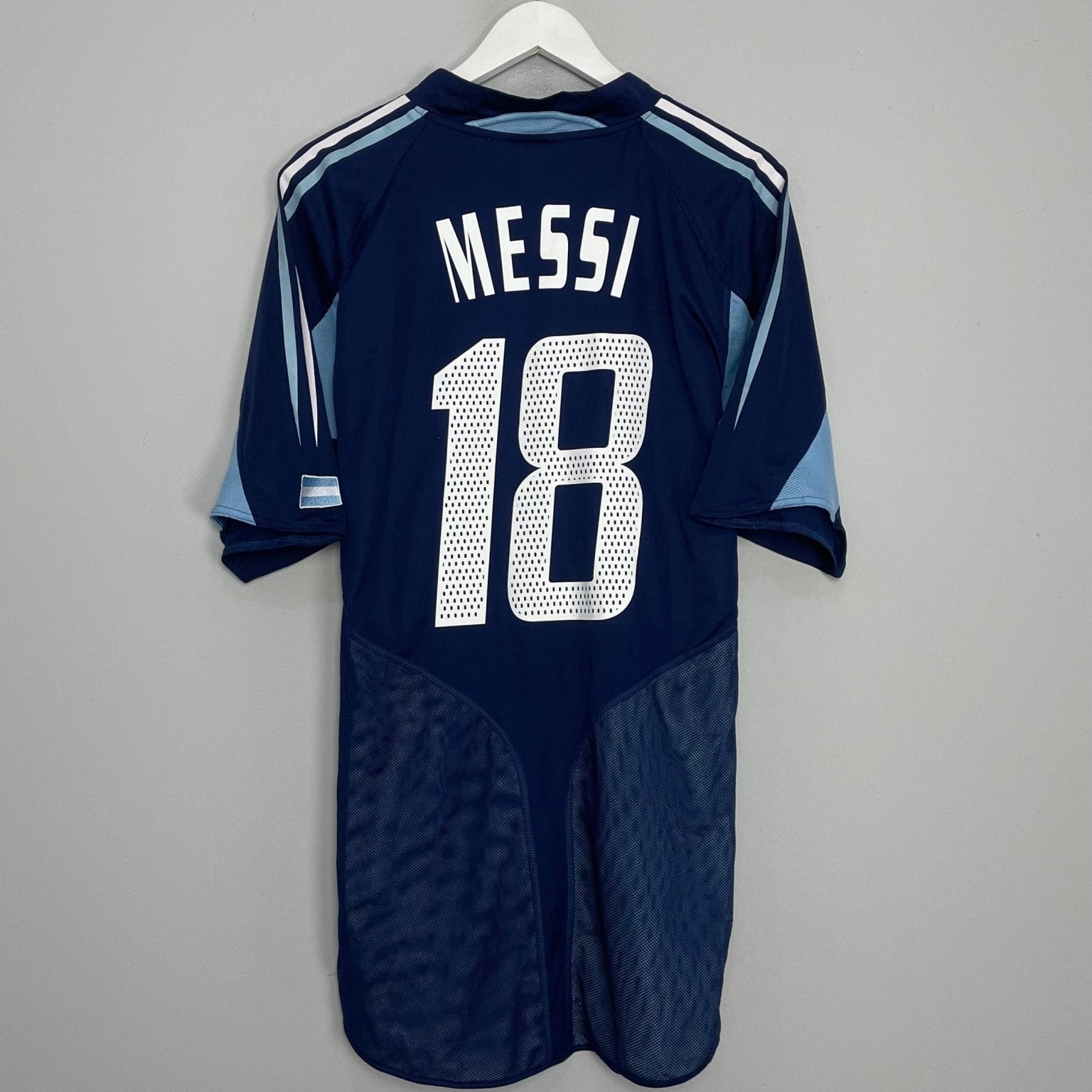 Shop 2004/05 ARGENTINA MESSI #18 AWAY SHIRT (XL) ADIDAS, classic football shirts, vintage football shirts & retro soccer jerseys at Cult Kits