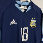 Shop 2004/05 ARGENTINA MESSI #18 AWAY SHIRT (XL) ADIDAS, classic football shirts, vintage football shirts & retro soccer jerseys at Cult Kits