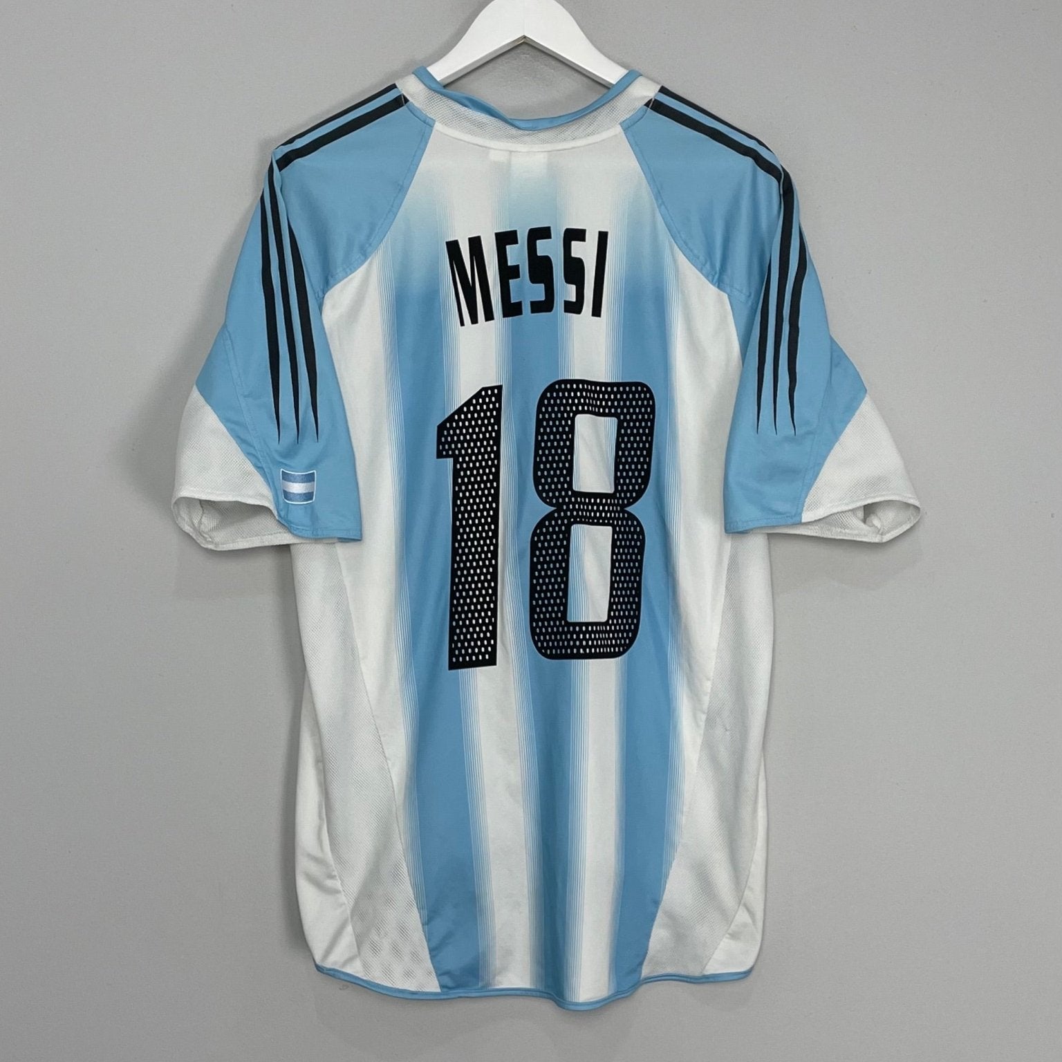Shop 2004/05 ARGENTINA MESSI #18 HOME SHIRT (L) ADIDAS, classic football shirts, vintage football shirts & retro soccer jerseys at Cult Kits