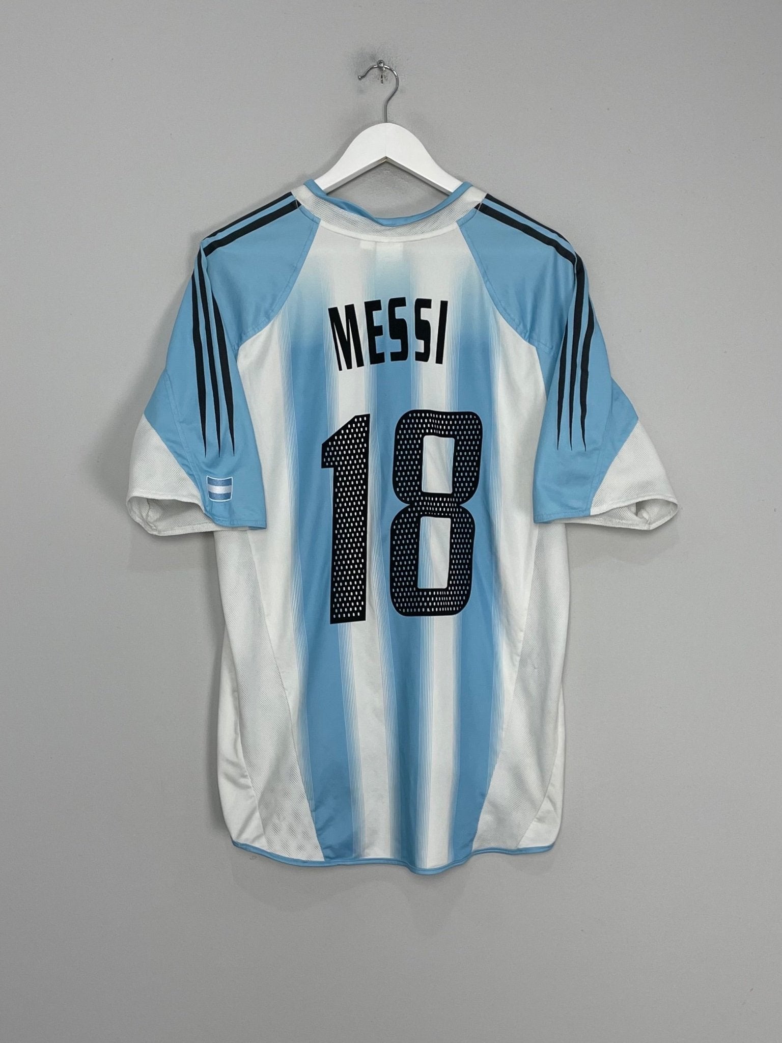 Shop 2004/05 ARGENTINA MESSI #18 HOME SHIRT (L) ADIDAS, classic football shirts, vintage football shirts & retro soccer jerseys at Cult Kits