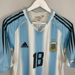 Shop 2004/05 ARGENTINA MESSI #18 HOME SHIRT (S) ADIDAS, classic football shirts, vintage football shirts & retro soccer jerseys at Cult Kits
