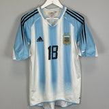 Shop 2004/05 ARGENTINA MESSI #18 HOME SHIRT (S) ADIDAS, classic football shirts, vintage football shirts & retro soccer jerseys at Cult Kits
