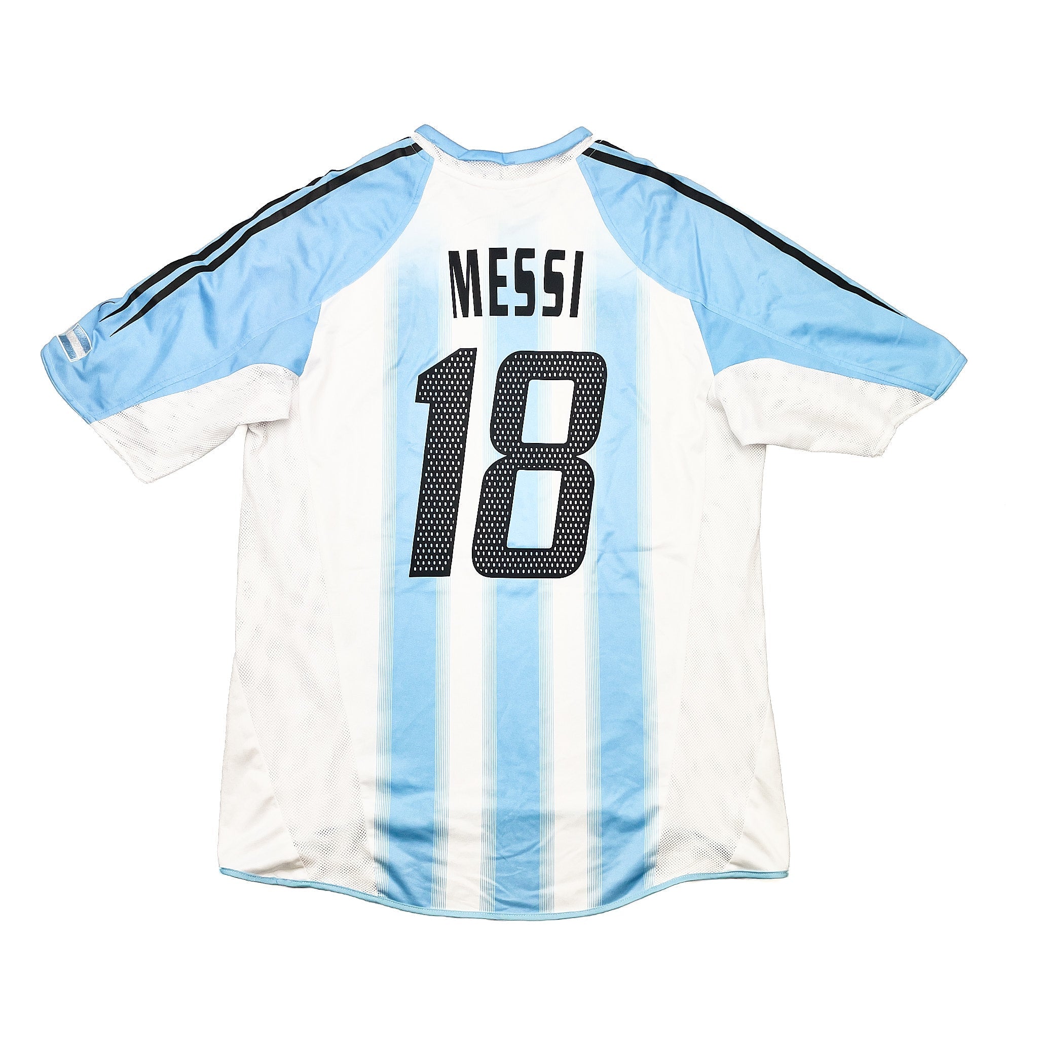 Buy 2004/05 Argentina Messi 18 Home Shirt (XL) Adidas ~ Free worldwide shipping ~ Authentic Vintage Football Shirts from Cult Kits