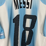 Shop 2004/05 ARGENTINA MESSI #18 HOME SHIRT (XL) ADIDAS, classic football shirts, vintage football shirts & retro soccer jerseys at Cult Kits