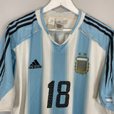 Shop 2004/05 ARGENTINA MESSI #18 HOME SHIRT (XL) ADIDAS, classic football shirts, vintage football shirts & retro soccer jerseys at Cult Kits