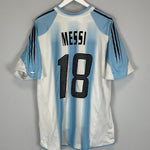 Shop 2004/05 ARGENTINA MESSI #18 HOME SHIRT (XL) ADIDAS, classic football shirts, vintage football shirts & retro soccer jerseys at Cult Kits