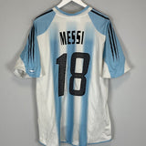 Shop 2004/05 ARGENTINA MESSI #18 HOME SHIRT (XL) ADIDAS, classic football shirts, vintage football shirts & retro soccer jerseys at Cult Kits