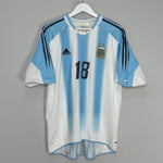 Shop 2004/05 ARGENTINA MESSI #18 HOME SHIRT (XL) ADIDAS, classic football shirts, vintage football shirts & retro soccer jerseys at Cult Kits