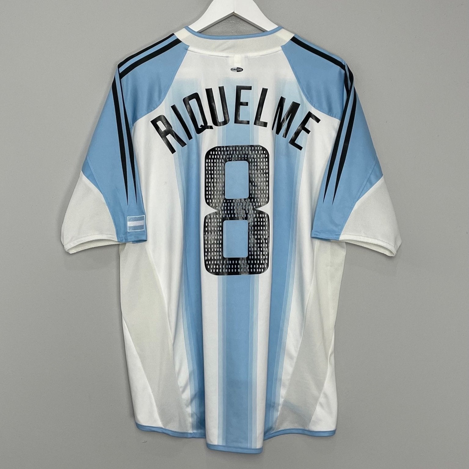 Shop 2004/05 ARGENTINA RIQUELME #8 HOME SHIRT (L) ADIDAS, classic football shirts, vintage football shirts & retro soccer jerseys at Cult Kits