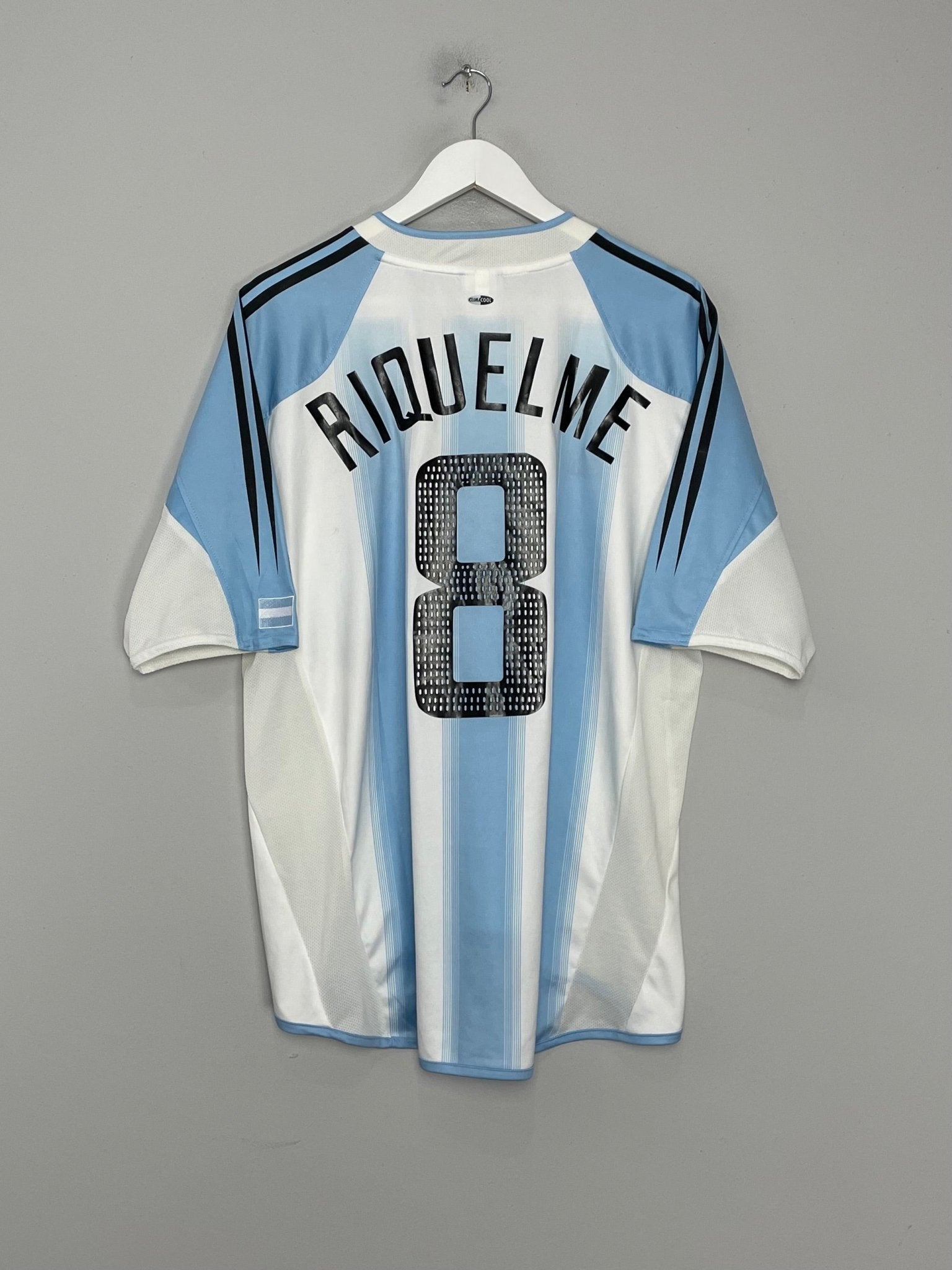 Shop 2004/05 ARGENTINA RIQUELME #8 HOME SHIRT (L) ADIDAS, classic football shirts, vintage football shirts & retro soccer jerseys at Cult Kits