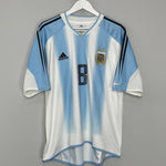Shop 2004/05 ARGENTINA RIQUELME #8 HOME SHIRT (L) ADIDAS, classic football shirts, vintage football shirts & retro soccer jerseys at Cult Kits