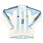 Buy 2004/05 ARGENTINA RIQUELME 8 L/S HOME SHIRT (L) ADIDAS ~ Free worldwide shipping available ~ Authentic Vintage Football Shirts from Cult Kits