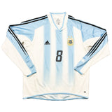 Buy 2004/05 ARGENTINA RIQUELME 8 L/S HOME SHIRT (L) ADIDAS ~ Free worldwide shipping available ~ Authentic Vintage Football Shirts from Cult Kits