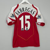 Shop 2004/05 ARSENAL FABREGAS #15 HOME SHIRT (S) NIKE, classic football shirts, vintage football shirts & retro soccer jerseys at Cult Kits