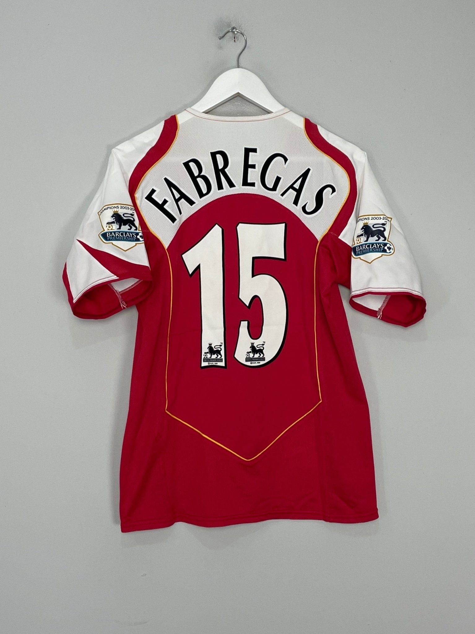 Shop 2004/05 ARSENAL FABREGAS #15 HOME SHIRT (S) NIKE, classic football shirts, vintage football shirts & retro soccer jerseys at Cult Kits