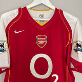 Shop 2004/05 ARSENAL FLAMINI #16 HOME SHIRT (M) NIKE, classic football shirts, vintage football shirts & retro soccer jerseys at Cult Kits