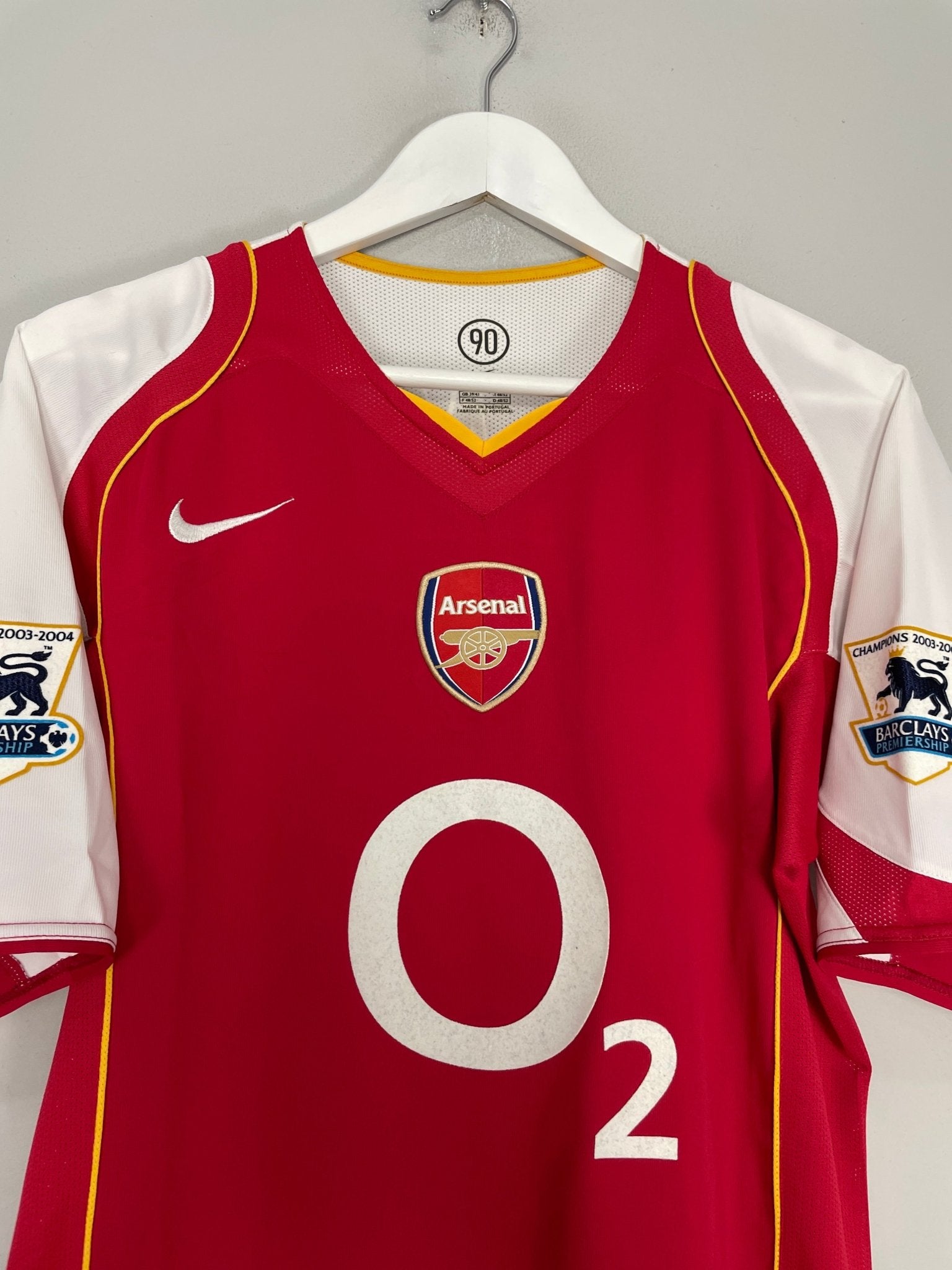 Shop 2004/05 ARSENAL FLAMINI #16 HOME SHIRT (M) NIKE, classic football shirts, vintage football shirts & retro soccer jerseys at Cult Kits