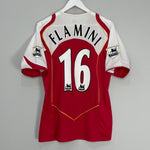 Shop 2004/05 ARSENAL FLAMINI #16 HOME SHIRT (M) NIKE, classic football shirts, vintage football shirts & retro soccer jerseys at Cult Kits