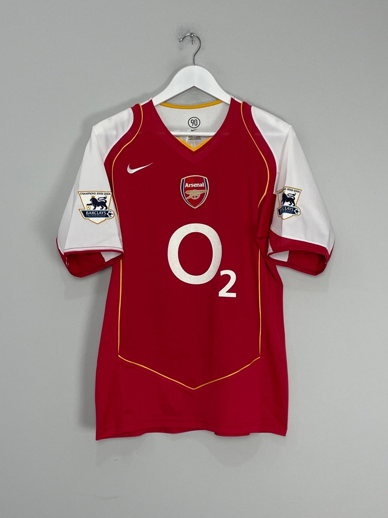 Shop 2004/05 ARSENAL FLAMINI #16 HOME SHIRT (M) NIKE, classic football shirts, vintage football shirts & retro soccer jerseys at Cult Kits
